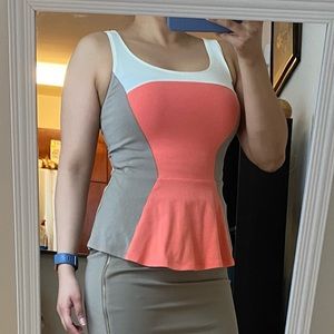 Express Colorblock Peplum Top